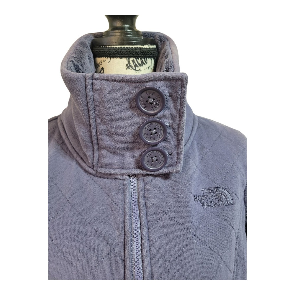 The North Face Reditum Quilted Fleece Jacket‎ Purple Funnel Neck Parka Women's S - Picture 6 of 11